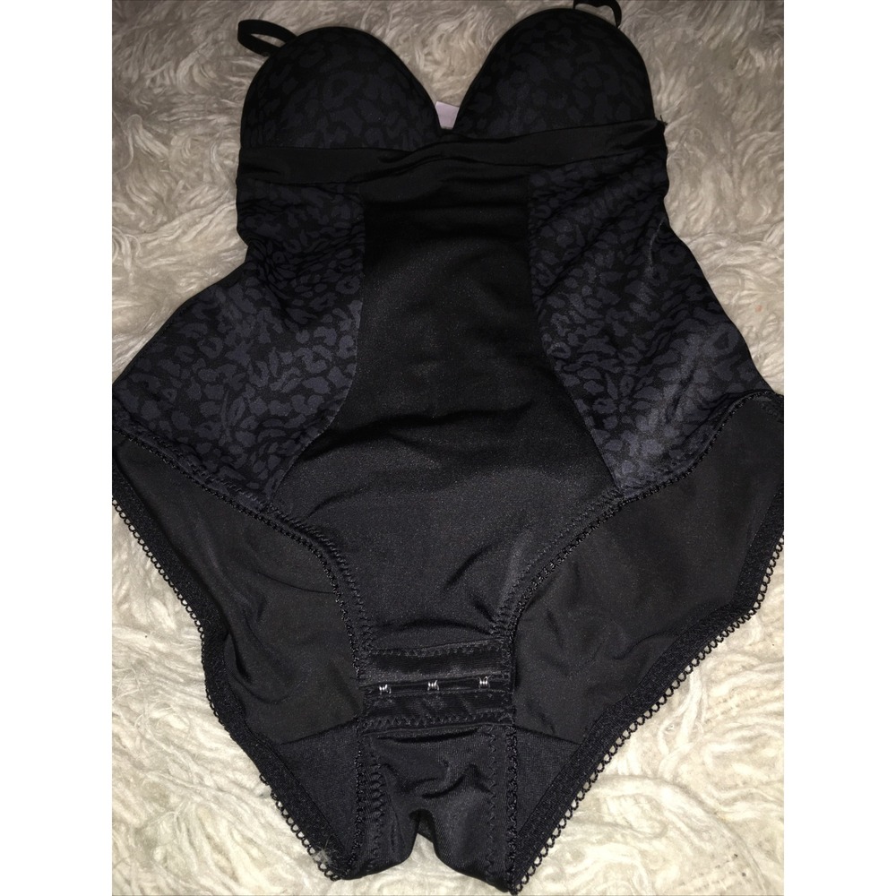 Heavenly shapewear‎  gothic black one piece shaper Small - Picture 2 of 6